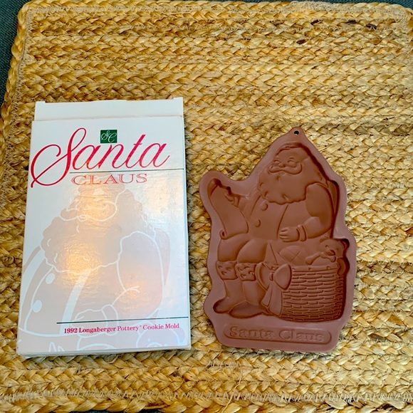 Santa Claus 1992 Longaberger Pottery Cookie Mold - Picture 1 of 8
